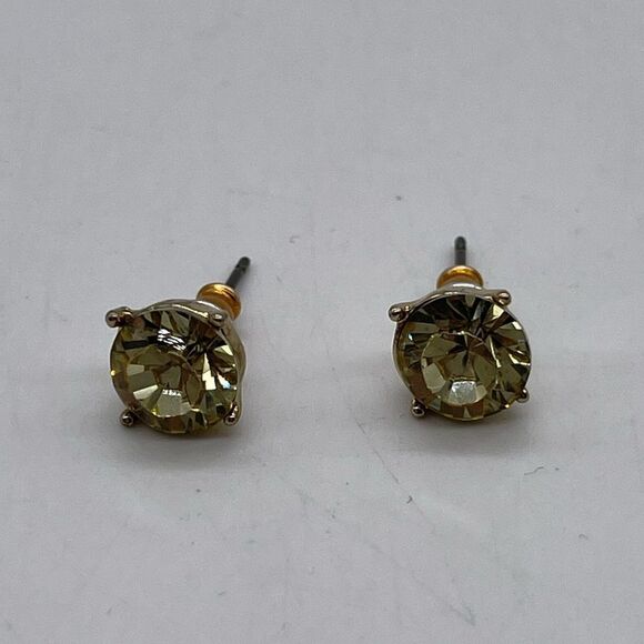 Faux Citrine Stud in Gold Tone - Picture 2 of 4